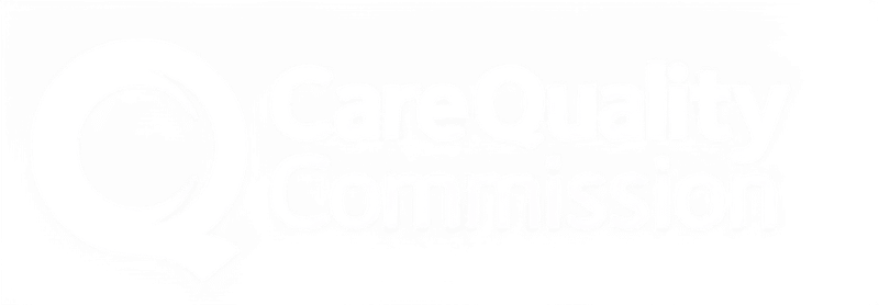 Logo of the hair implant quality commission, featuring the text "hair implant quality commission" alongside a stylized letter 'q' in a circle.